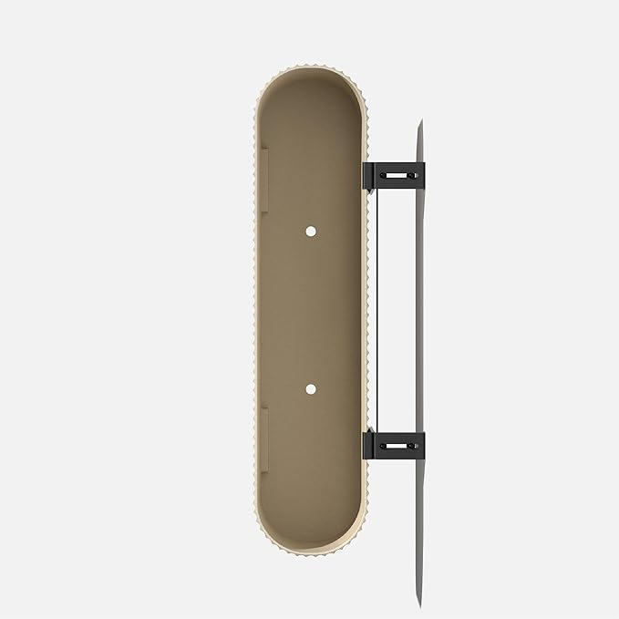 Veradek Demi Series Railing Planter - Hanging Planter Box for Windowsill/Balcony | Plastic-Stone Composite w/Railing Bracket | Modern Décor for Flowers