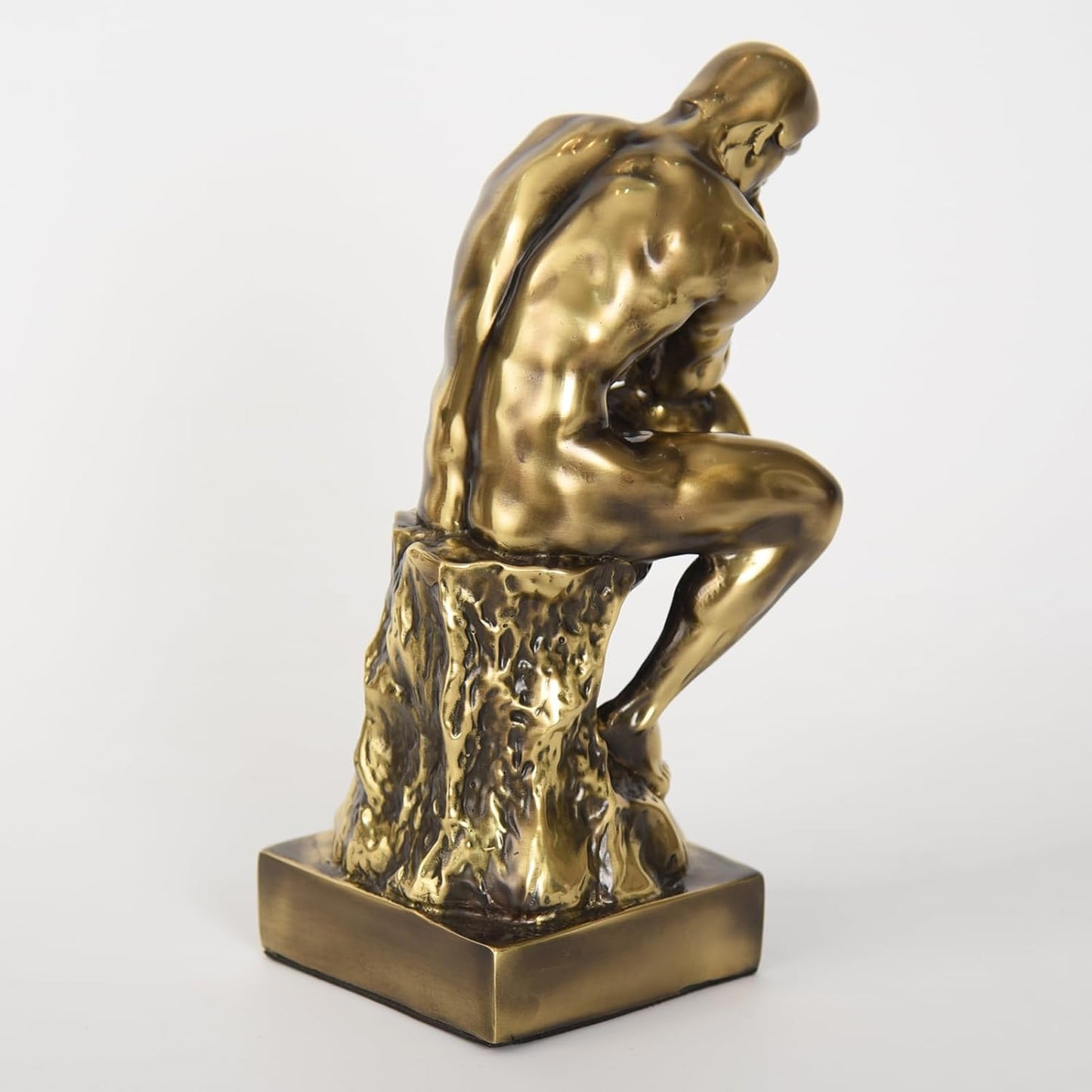 Magicsculp-The Thinker Statue in Brass 8.8 Inch Museum Grade Collectible Figurine Gift Box-(Medium-Brass)