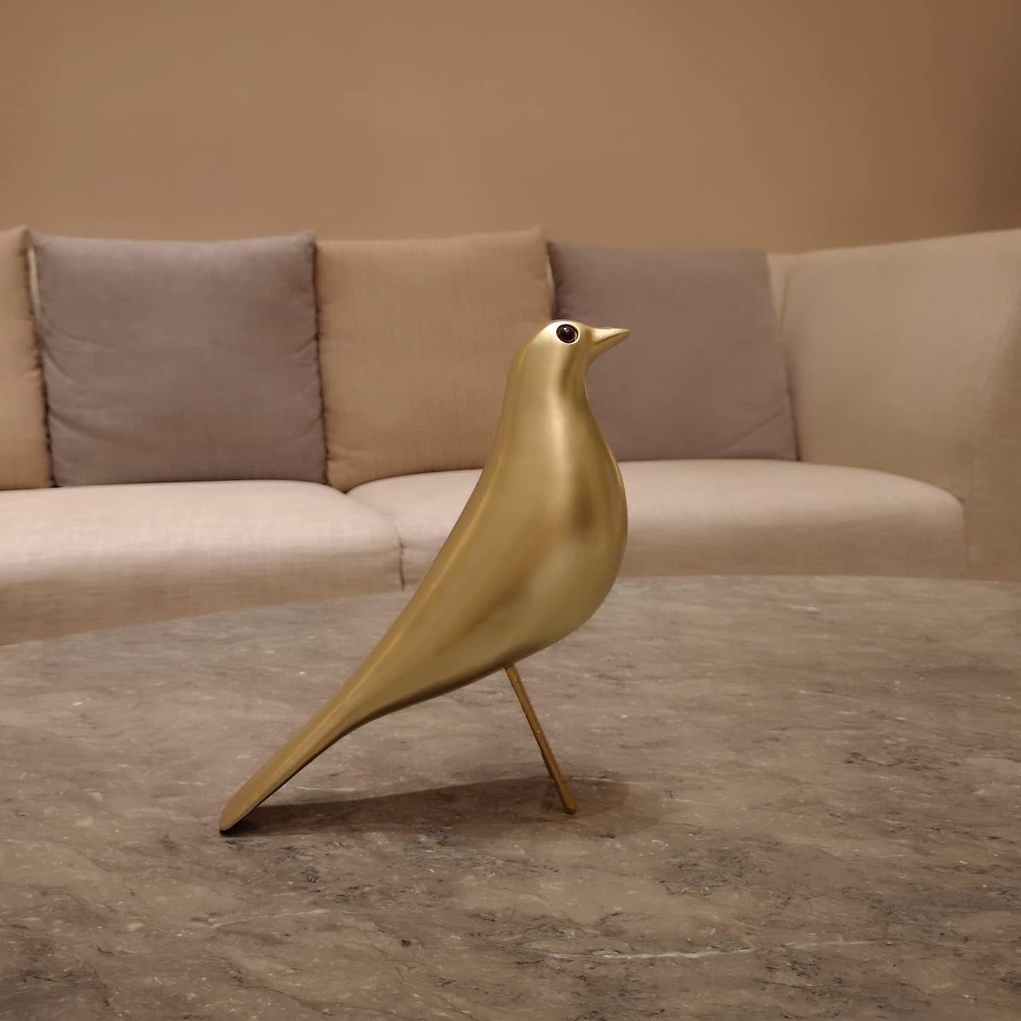Mid-Century Home Décor House Bird - Office House Desk Dove Sculpture Pigeon Ornament Arts Gift Replica (Gold)…