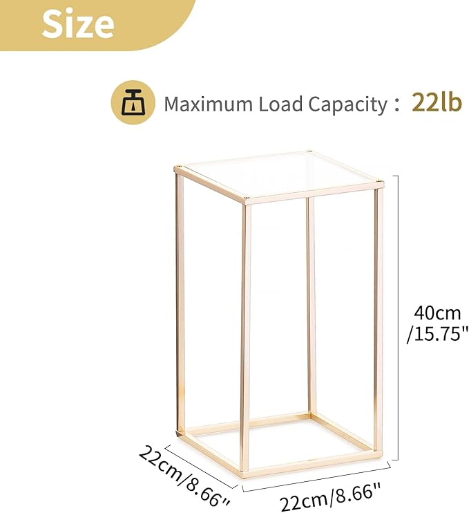 Nuptio 10 Pcs Gold Vase Metal Column Stand Road Lead Geometric Centerpiece Vase for Tables, 15¾ inch Tall Floor Vases Decorative Tall Flower Rack for Home Event Party Wedding Decorations for Reception