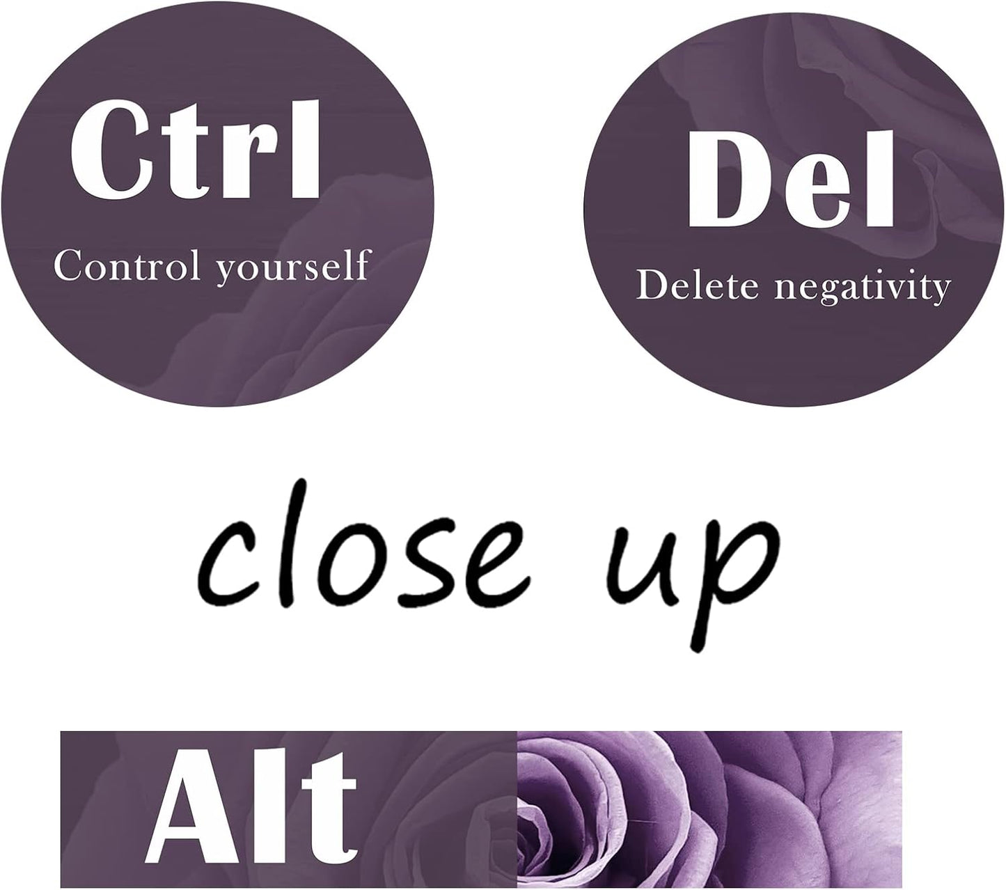 Inspirational Canvas Painting Ctrl Alt Del Word Motivational Wall Art Entrepreneur Quotes Poster Prints Wall Pictures for Home Living Room Home Decor Office Framed Ready to Hang [12''W X 18''H]