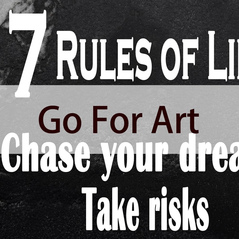GoForArt Motivational Canvas Wall Art, Famous Quote 7 Rules Of Life Prints Wall Decor, Poster for Office Living Room, Bedroom Dining Room Artwork Home Decoration 12x18in
