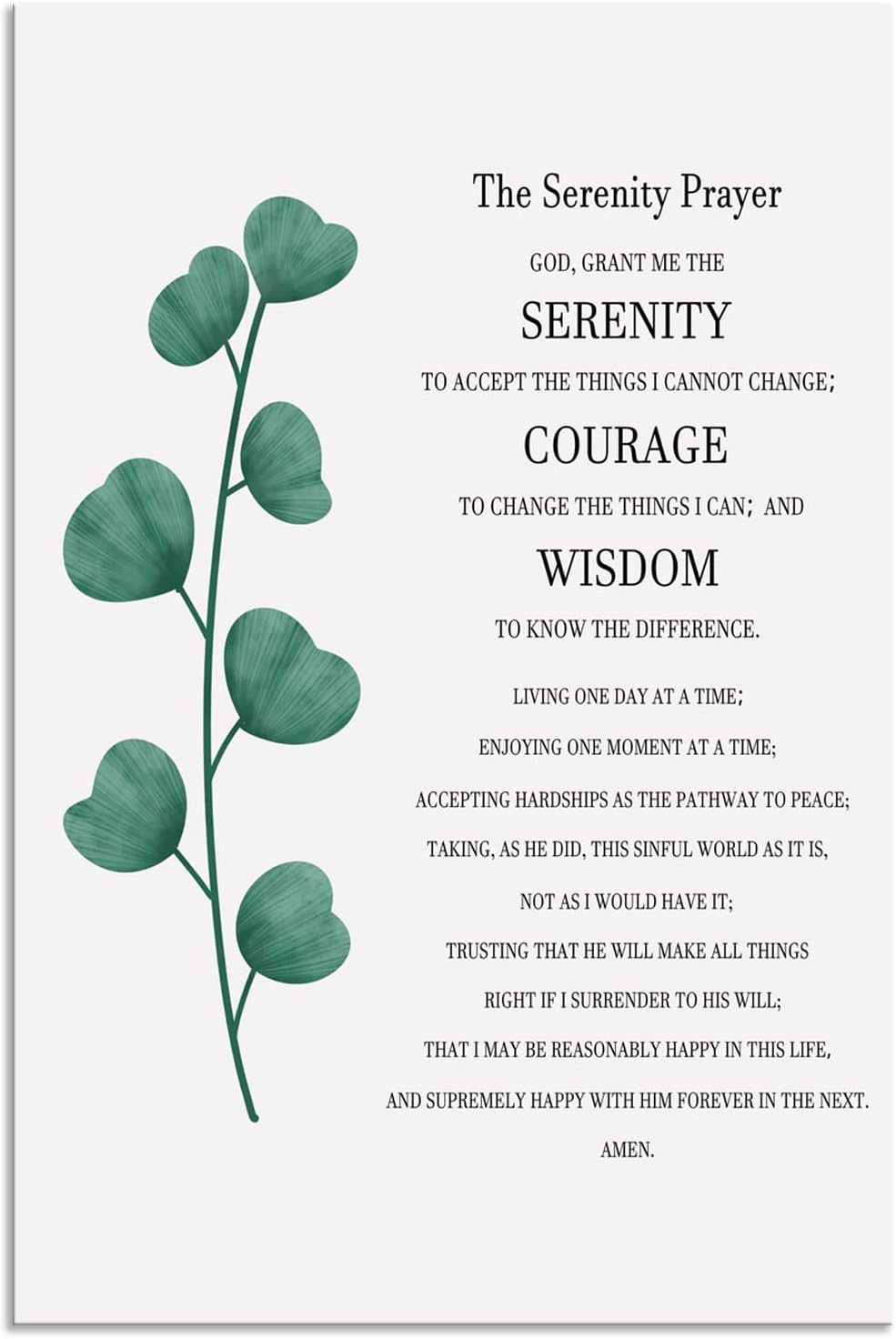 Inspirational Entrepreneur Quotes Wall Art Motivational The Serenity Prayer Painting Prints on Canvas Modern Inspiring Christian Posters Prints Artwork Home Office Wall Decor[12''W X 18''H]