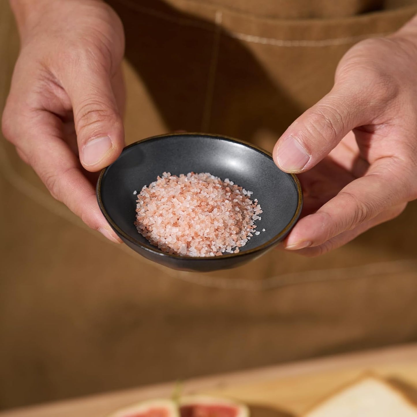 famiware Ocean Soy Sauce Dishes of 6, Oval Dipping Sauce Cups/Bowls for Kitchen, 2.1oz Ceramic Small Bowls for Side Dish, Appetizers, Snacks, and Sushi, Reactive Glaze, Dishwasher Safe, Matte Black