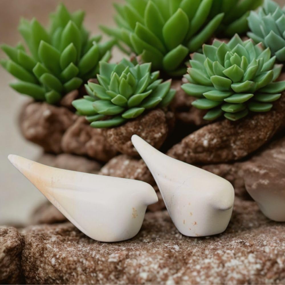 Bird Statue, Home Decor Accents, Collectible Figurines, Garden Sculptures, Accessories for Desk, Vanity, Animal Figurine for Indoor Outdoor, Miniature Gardens, Bird Decor Theme (2)