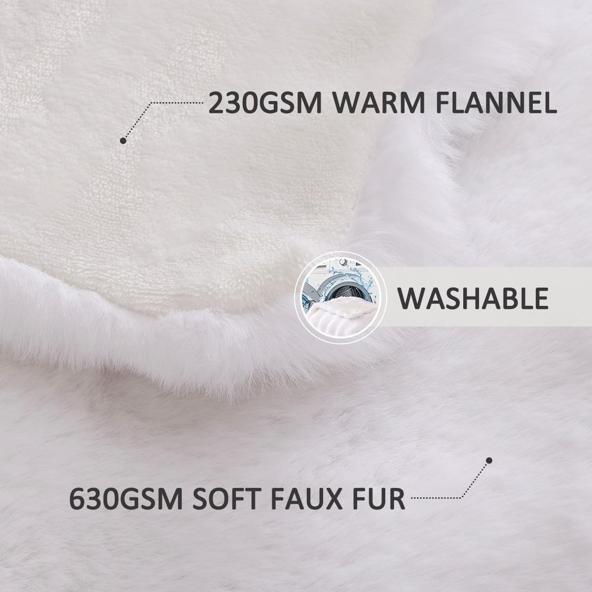 Faux Fur Throw Blanket White Fluffy Bubble Throw Blanket 50x60 for Sofa Couch Bedroom Fuzzy Soft Cozy Thick