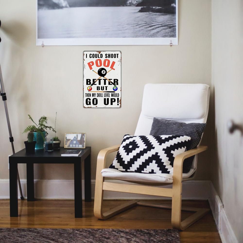 Billiards Room Decor Funny Billiards Metal Tin Sign I Could Shot Pool Better Signs Billiards Gifts Retro Billiards Club Room Decor For Billiard Hall Wall Art Decoration 8x12inch