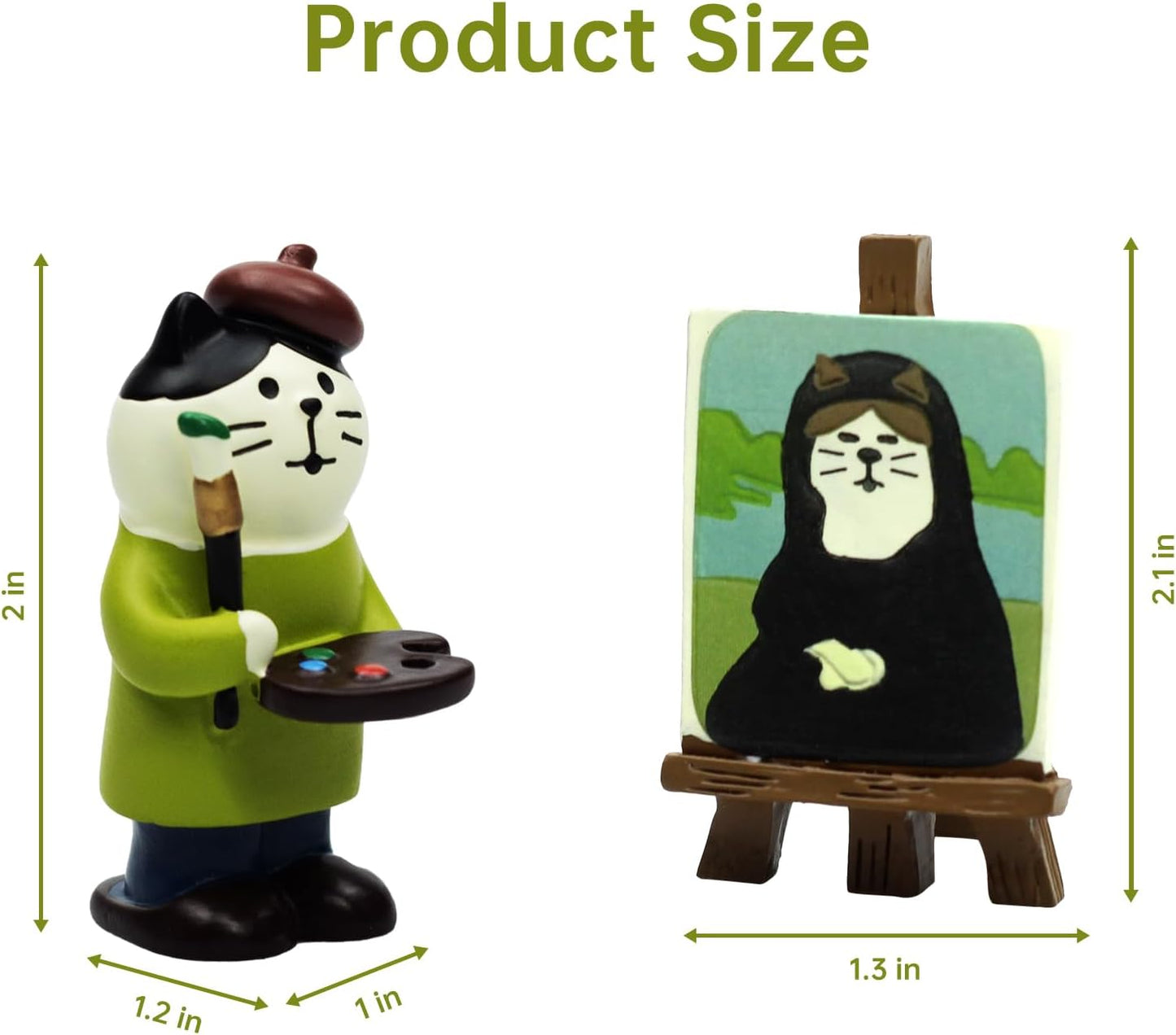 Cute Mini Cat Figurine Resin Cat for Office, Home Decoration Perfect Cute Cat Gift for Cat Lovers