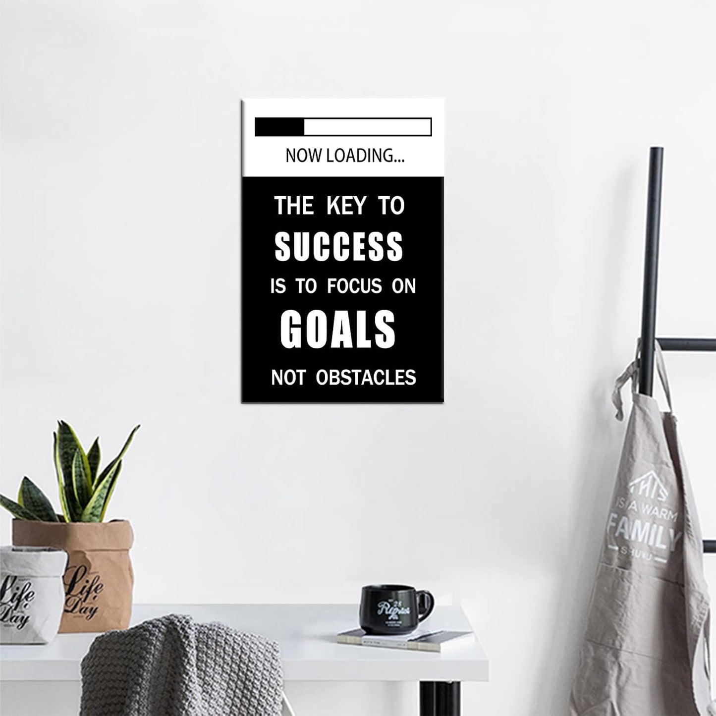 GoForArt Dream Big Motivational Canvas Wall Art, Inspirational Famous Quote Bedroom Living Room Decor, Positive Modern Landscape Mountain Office Dorm Room Poster Print (Motivational-04, 12.00" x 18.00")