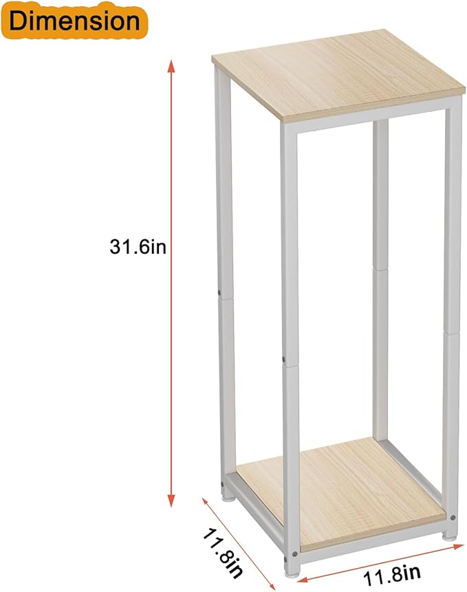 Plant Stand Indoor Corner Tall 2 Tier Metal Modern Flower Storage Plant Shelf Holder for Living Room Balcony Garden,White (2 Tier-White)