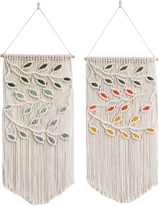 BMIDRUT Macrame Hanging Tapestry Boho Hand Woven Tapestries Dream Catchers Boho Wall Art Decor Home Wall Decor Wall Pediment 16x30 Inch