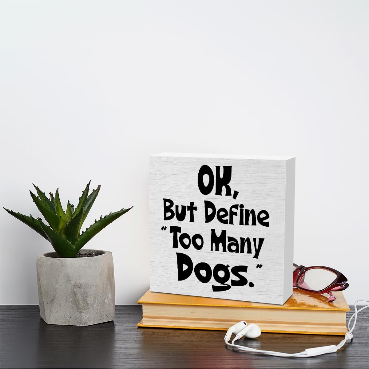 Funny Dog Definition Groomer Vet Pet Dog Gifts Rustic Wooden Box Sign, Desk Decor Office Desk Accessories for Table Shelf Home Farmhouse Bathroom Cubicle Decorations Wood Block Plaque Box Rescue Sign
