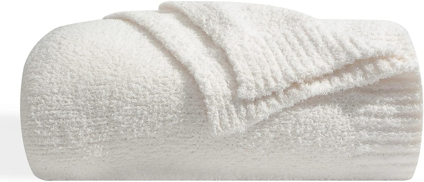bearberry Super Soft Fluffy Throw Blanket Lightweight Cozy Warm Throw Blankets for Couch Bed Sofa All Season(Cream, 50”x60”)