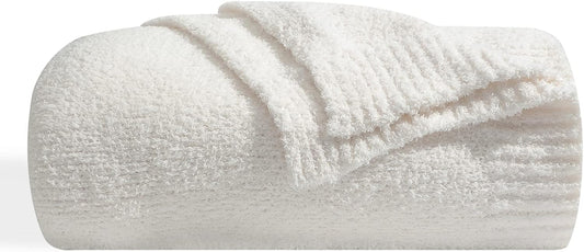 bearberry Super Soft Fluffy Throw Blanket Lightweight Cozy Warm Throw Blankets for Couch Bed Sofa All Season (Cream, 53”x71”)