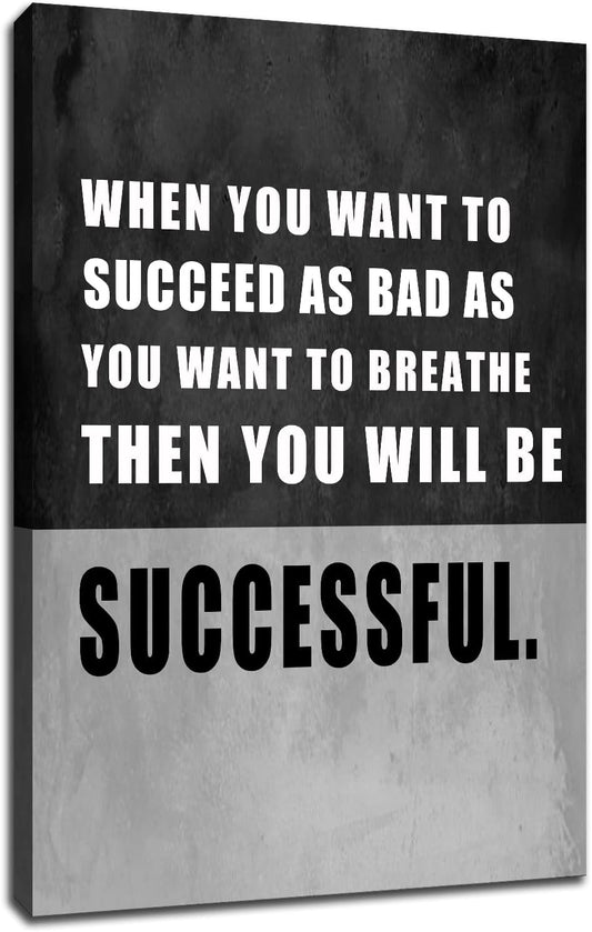 GoForArt Dream Big Motivational Canvas Wall Art, Inspirational Famous Quote Bedroom Living Room Decor, Positive Modern Landscape Mountain Office Dorm Room Poster Print (Motivational-06, 12.00" x 18.00")