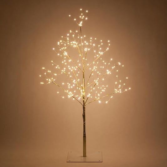 3 Ft Gold Fairy Light Tree Room Décor Home Décor Artificial Tree, 270 Warm White LED Lights