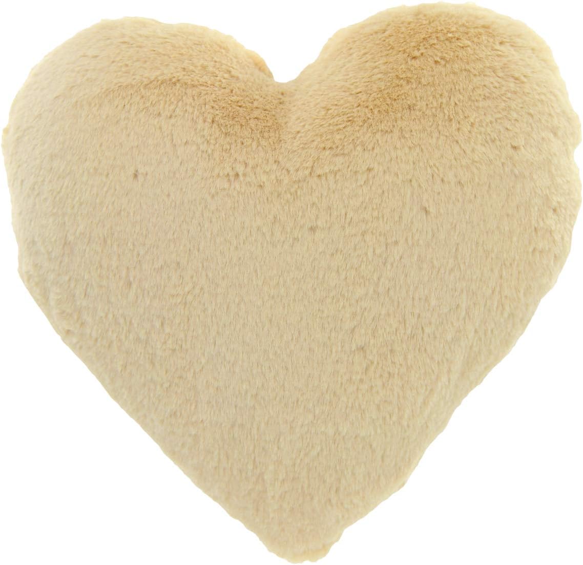 iscream Furry Plush Waffle Cone Heart Shaped 12.5" x 12" Accent Pillow