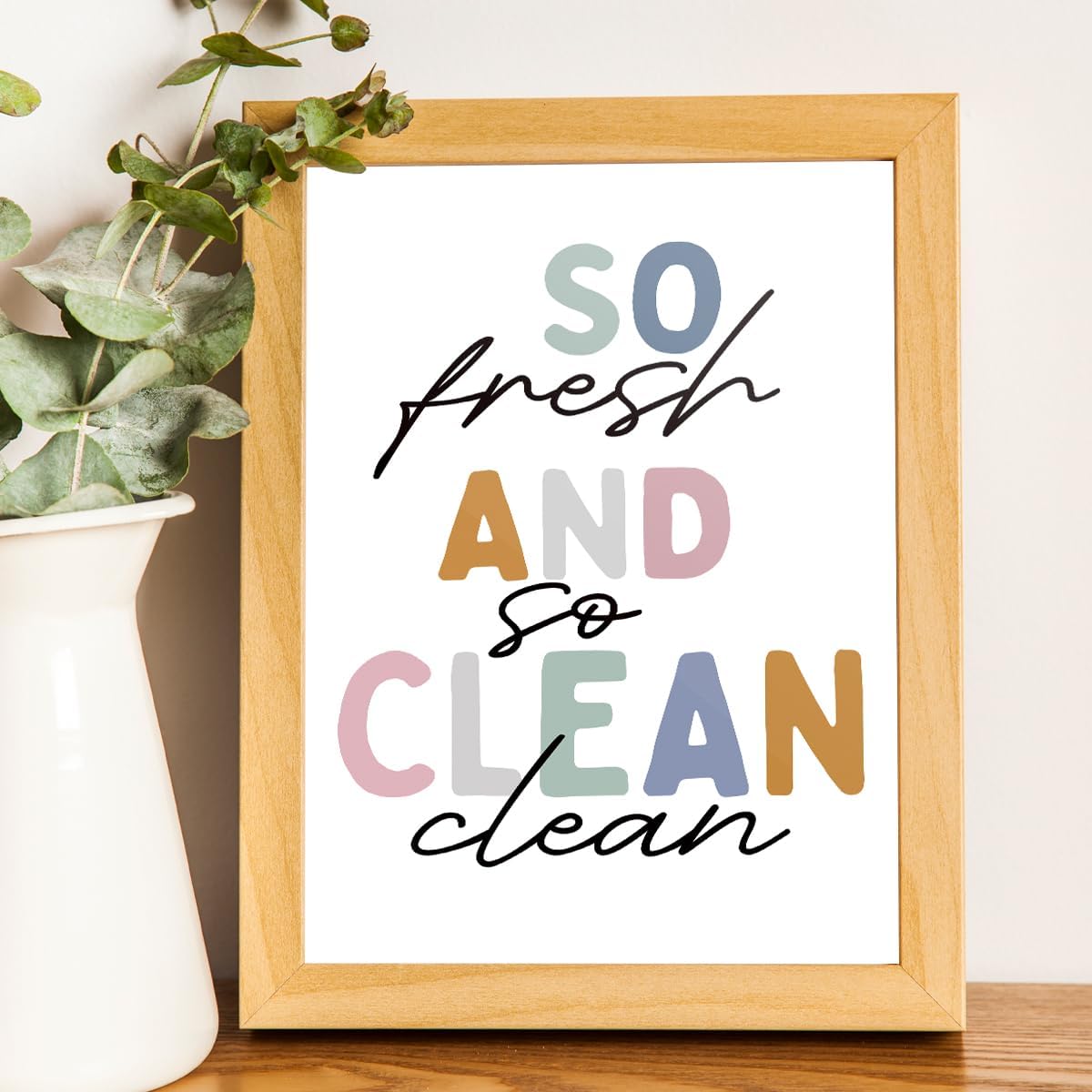 ETVISO Kid Bathroom Decor,Nursery Wall Art Prints,Funny Bathroom Wash Your Hands Signs Prints,8x10 Inch Set Of 4 Unframed