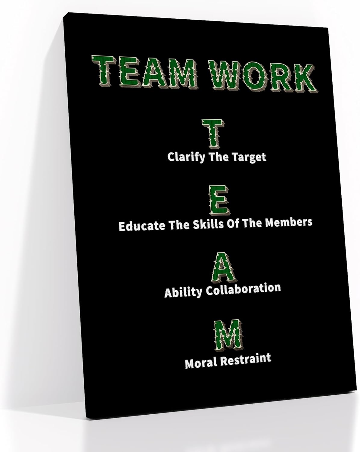 Large Size Motivational Canvas Wall Art Poster Print Team Work Inspirational Quotes Positive Picture Painting Wall Decor Artwork for Modern Home Living Room Office School Ready to Hang [30''Wx 40''H]