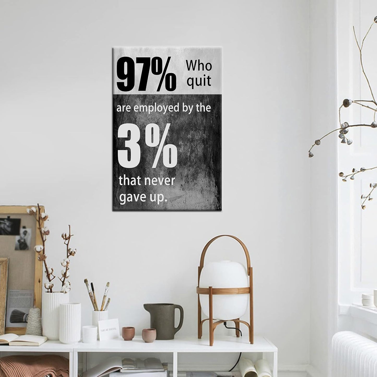 GoForArt Dream Big Motivational Canvas Wall Art, Inspirational Famous Quote Bedroom Living Room Decor, Positive Modern Landscape Mountain Office Dorm Room Poster Print (Motivational-05, 12.00" x 18.00")