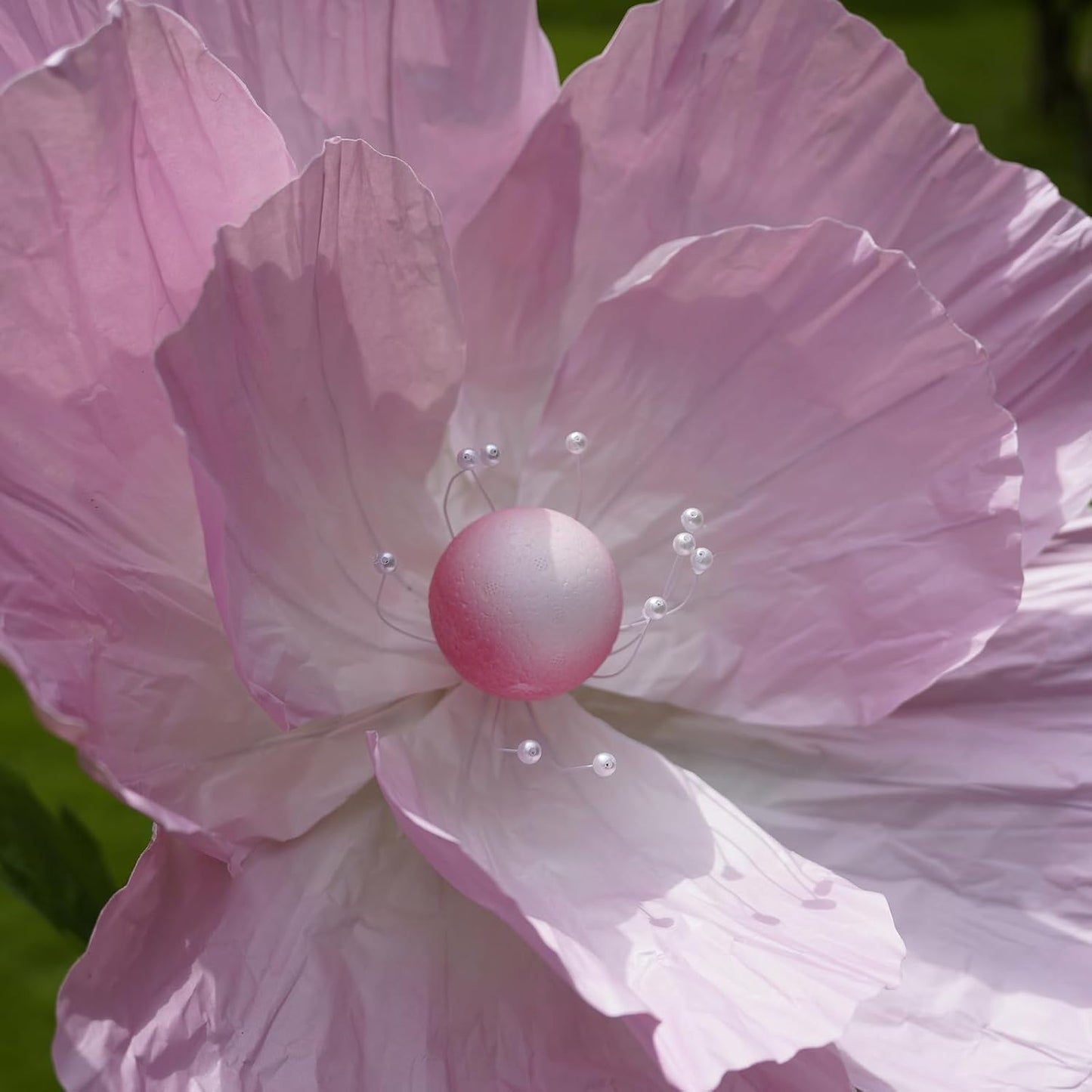 Giant Flowers for Decoration,Large Paper Flowers with Standing Stems and Base,3 pcs Artificial Flowers for Home Decor, Wedding Decorate, Photography Props, Party Banquet (Pink)