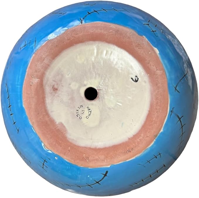 Talavera Michoacana Planter XL Pot Folk Art Multicolor Mexican Pottery Home Decor Hand Painted Garden Indoor Handmade Outdoor 18.5" (Multi 13)