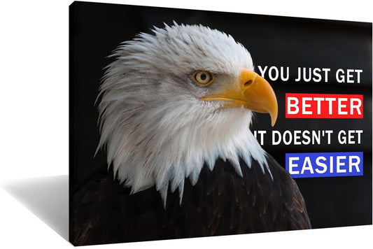 Inspirational Poster Wall Art Motivational Animal Eagle Entrepreneur Quotes Print on Canvas Painting Artwork for Living Room Workplace School Picture Wall Decoration Ready to Hang [36''Wx24''H]