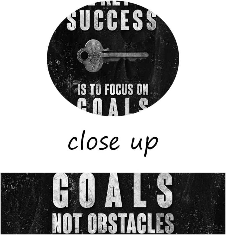 Inspirational Office Wall Decor Motivational Canvas Wall Art The Key to Success Is to Focus on Goals Not Obstacles Printing Poster Artwork Frame Classroom Home Ready to hang[24''W x 36''H]