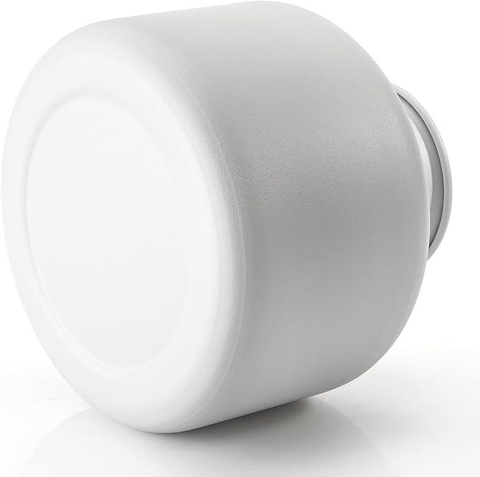 Goaste Metal Matte Flower Vase, Small White Vase for Flowers, 6.3 Inch Tall Iron Frosted Floral Arranging Vases, Nordic Style Round Boho Vases for Modern Minimalist Home Decor, Wedding, Bookshelf