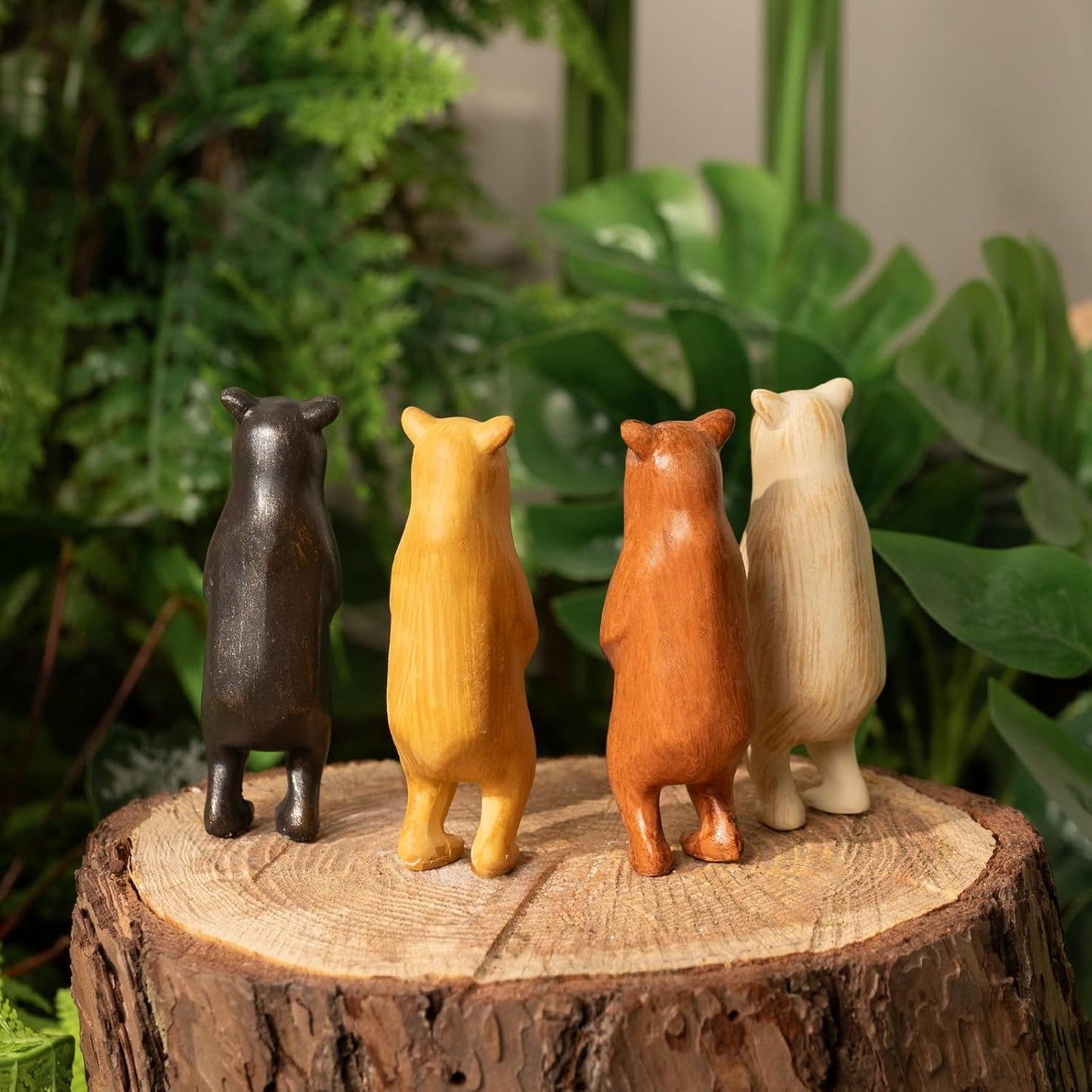 Handcrafted Resin Bear Figurine - 4-Inch Standing Bear Statue for Rustic Cabin Lodge Decorations - Unique Polar Gifts for Home - Smooth Texture & High Durability - Decorative Sculpture