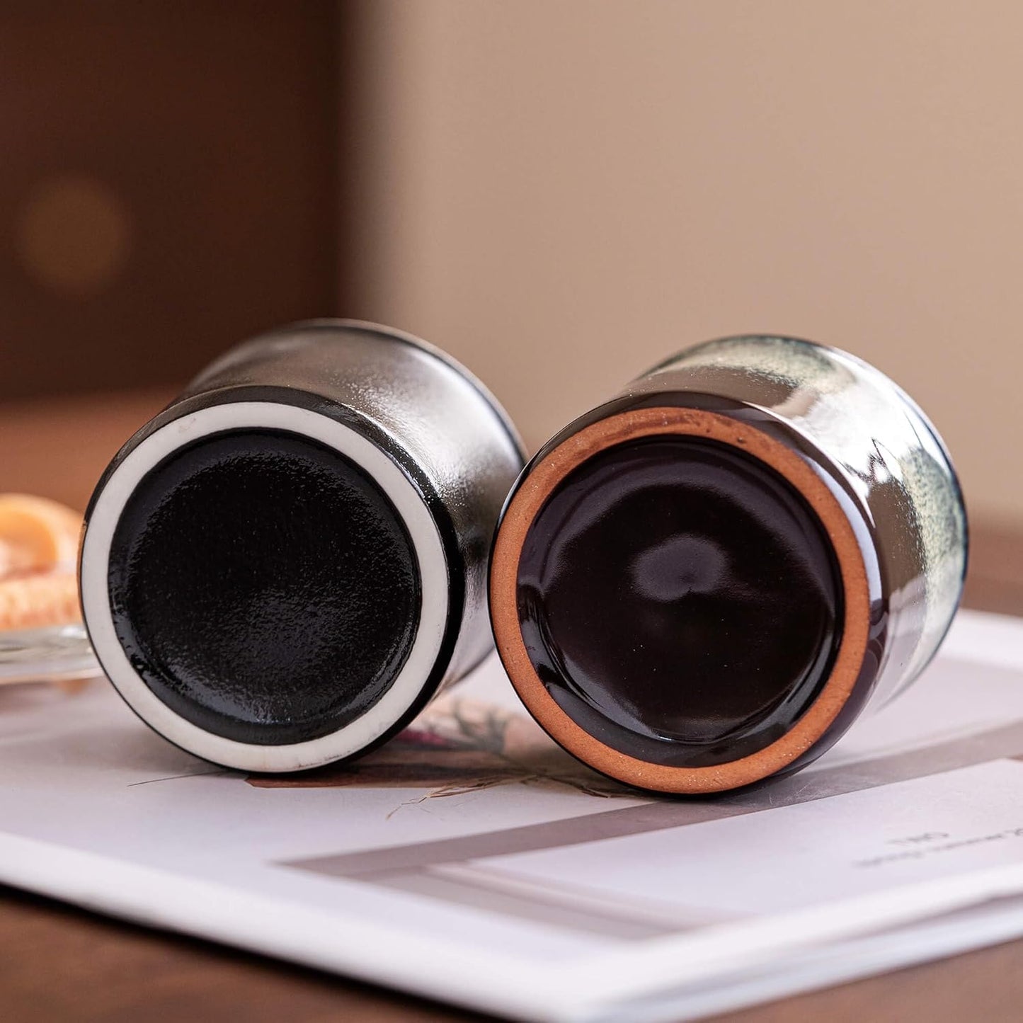 Espresso Cups Set of 2, Ceramic Espresso Cups, Expresso Shots Cups, 2.5oz Tea Cups, Demitasse Cups (2, full magic)