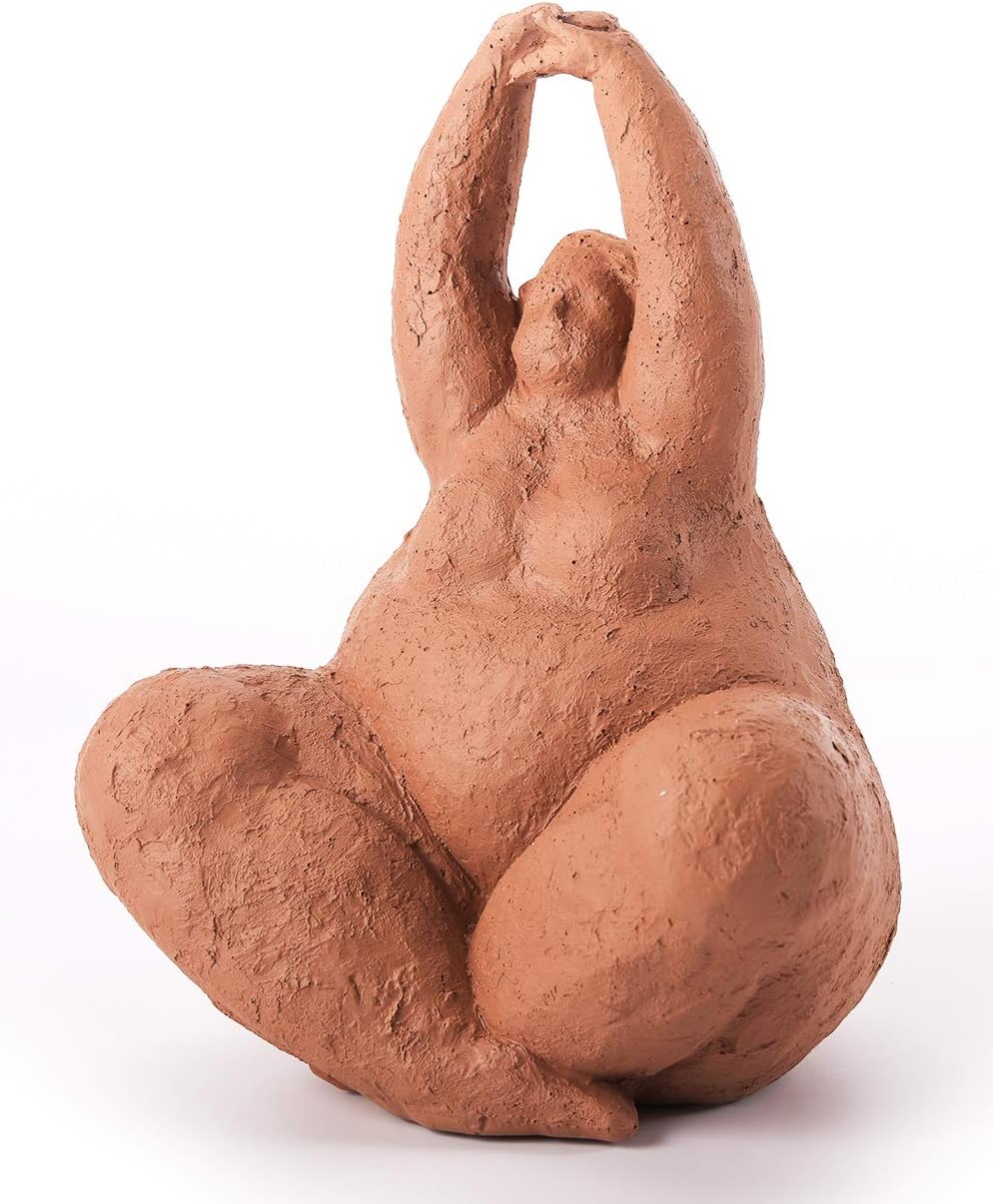 HAUCOZE Lady Sculpture Decor Woman Figurine Statue Modern Arts Gifts Polyresin 10 inch