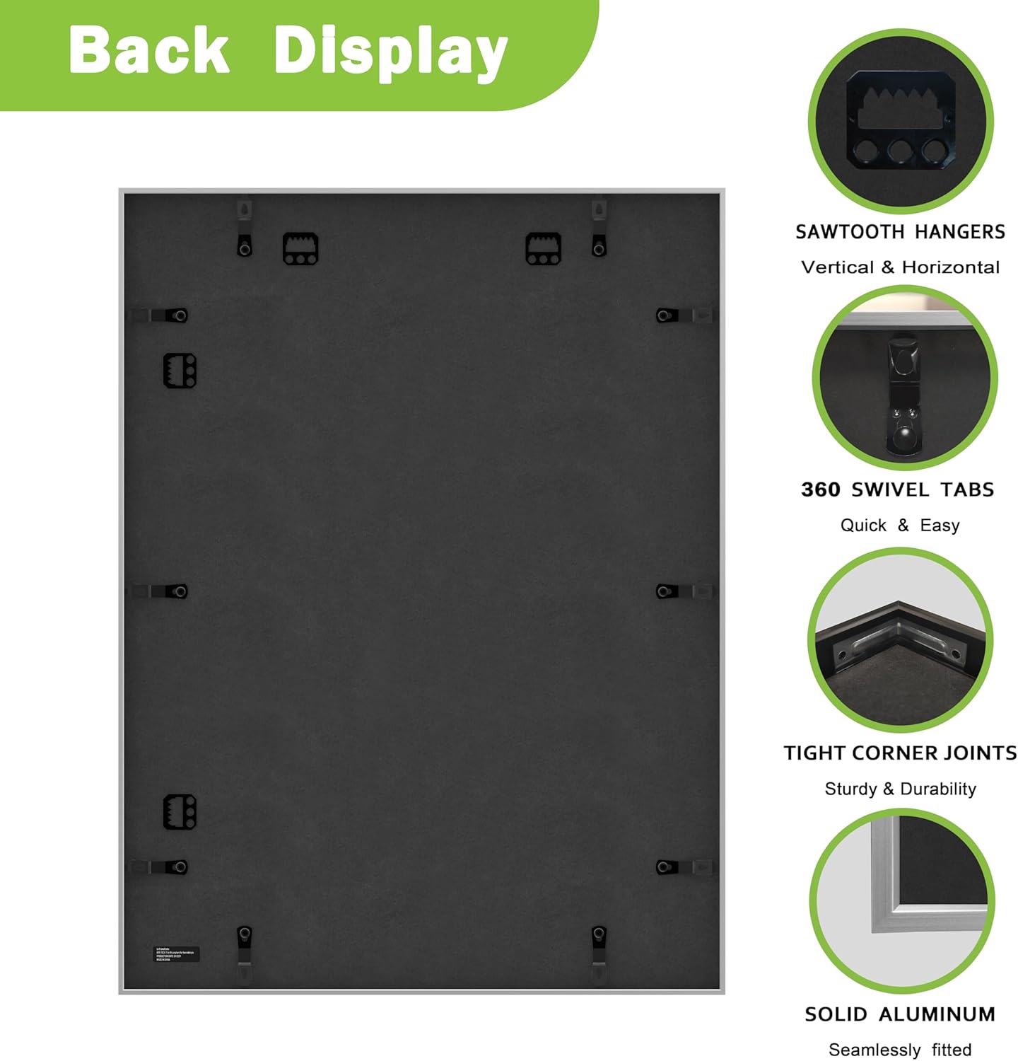 FrameWorks 18x24 Matted to 12x18 Picture Frame – Aluminum Frame w/Tempered Glass, Removable Mat for Photos, Posters, Art, Stylish Wall Frame for Home Decor, Gallery Walls, Office, Living Room - Black