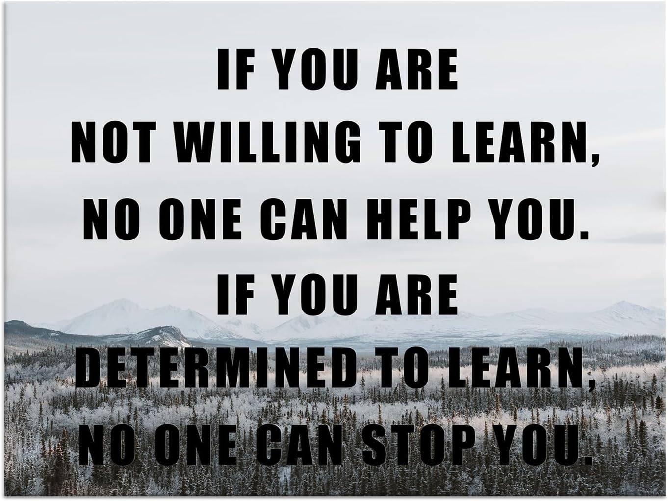 Inspirational Wall Art Positive Sayings Poster Quotes Wall Decoration Motivational Picture Picture Artwork for Livingroom Bedroom Office Wall Decor Framed Art Decoration Ready to Hang [24''Wx 18''H]