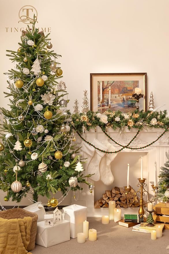 TINGE TIME Roses Artificial Flowers White Faux Flowers Bulk for DIY Bridal Wedding Bouquets Baby Shower Centerpiece Table Home Decorations（Brilliant White）