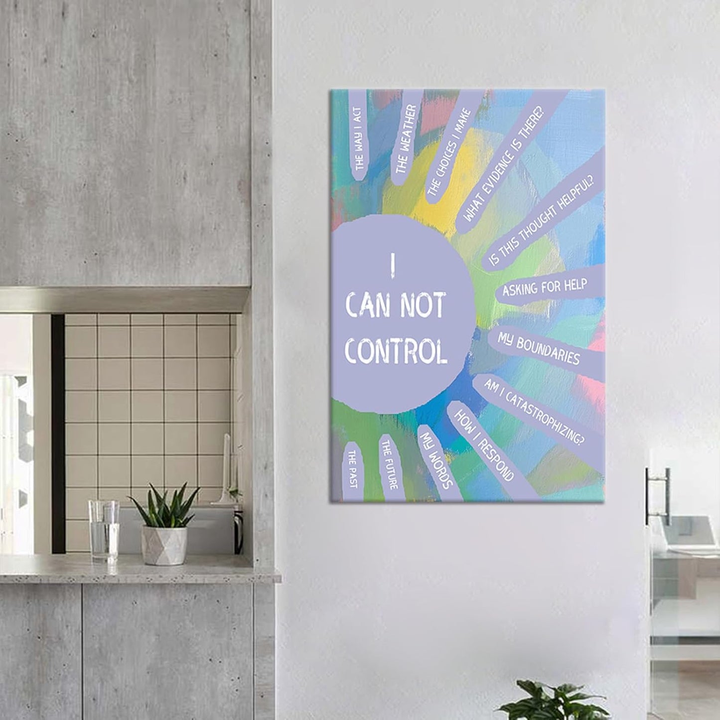 Inspirational Poster Wall Art Office Decor I Cannot Control Motivational Entrepreneur Quotes Print on Canvas Picture Painting Artwork for Living Room Gallery Painting Ready to Hang [24''Wx36''H]