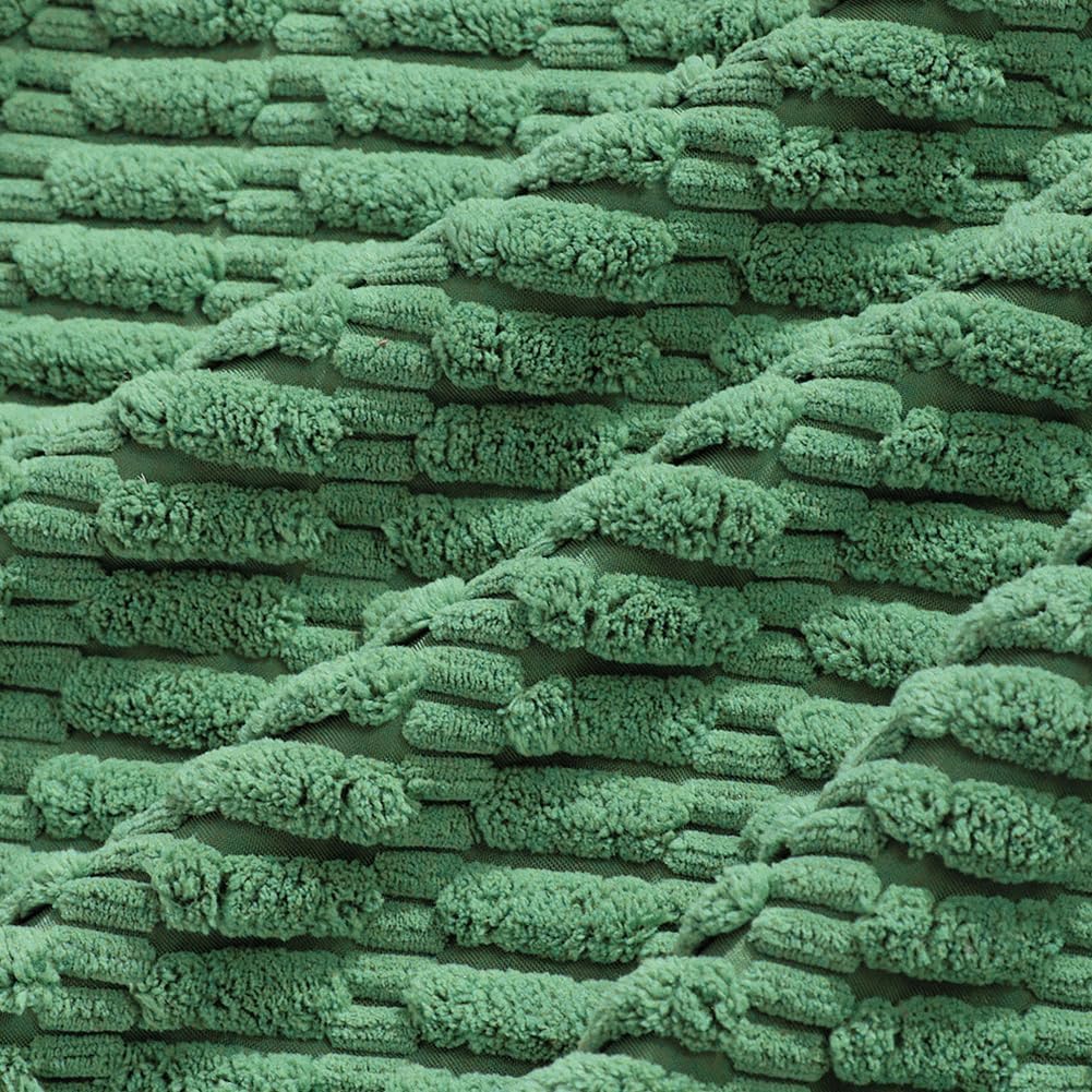 Fancy Homi 4 Packs Green Decorative Throw Pillow Covers 12x24 Inch for Living Room Couch Bed, Holiday Christmas Home Decor Gift, Soft Plush Corduroy Cute Square Accent Cushion Case 30x60 cm