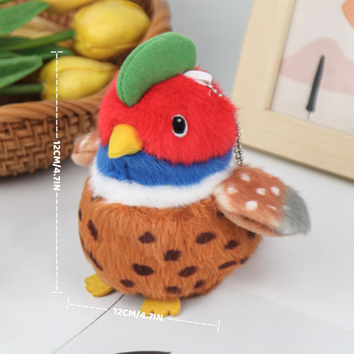 Bird Stuffed Animal Realistic Cute Bird Plush Backpack Pendant Simulation Toy Plush Suitable Christmas Birthday Valentine's Day Gift for Kids