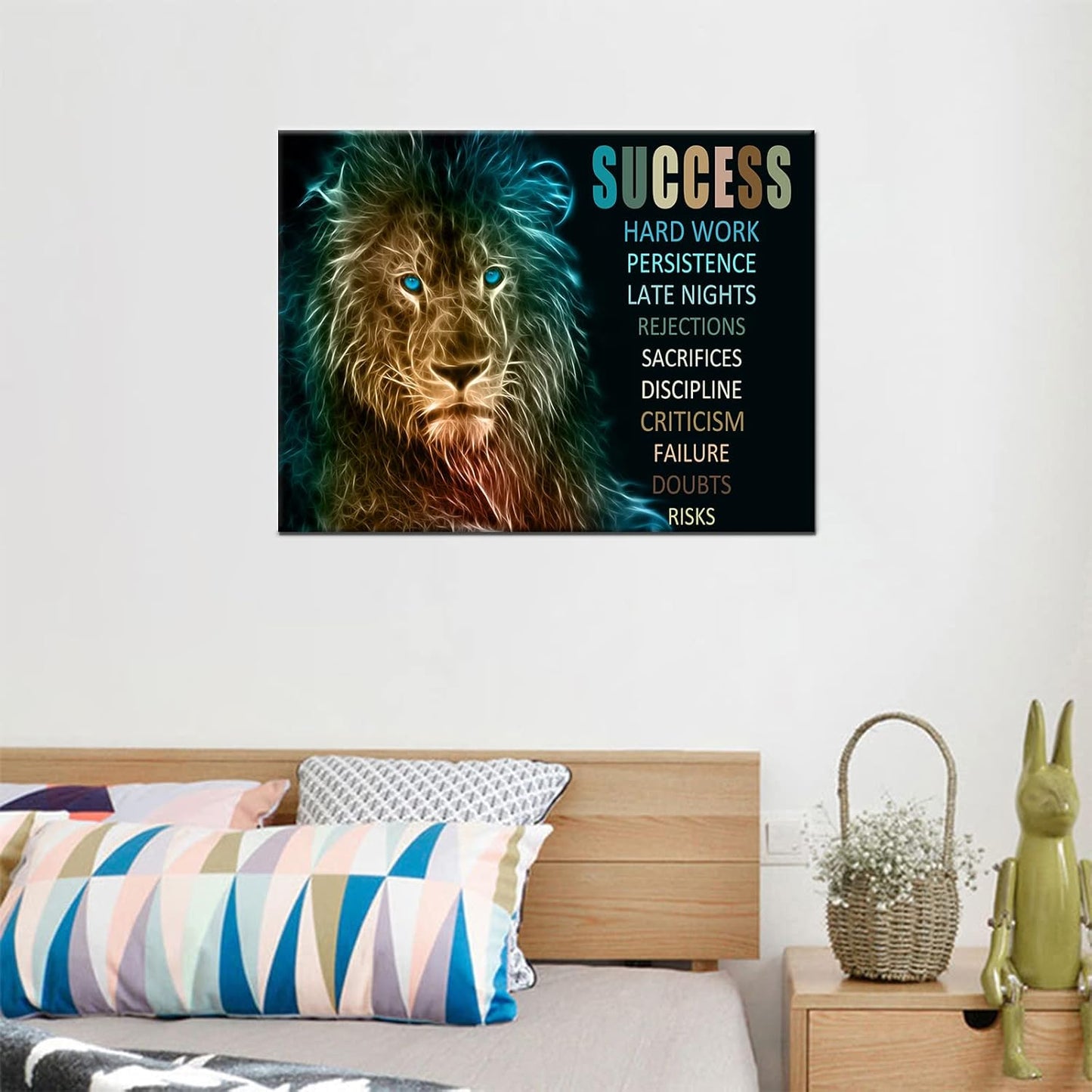 GoForArt Dream Big Motivational Canvas Wall Art, Inspirational Famous Quote Bedroom Living Room Decor, Positive Modern Landscape Mountain Office Dorm Room Poster Print (Inspirational-15, 18.00" x 24.00")