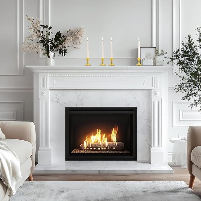 Vintage Brass Gold Taper Candle Holders, Set of 24, Metal Taper Candlestick Holder for Dinner Room Table Centerpiece, Wedding Reception, Festive,Mantel Decoration, Home Decor