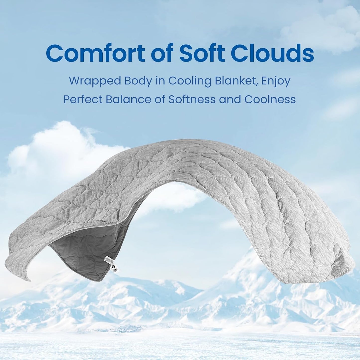 Cozy Bliss Double Side Cooling Blanket for Hot Sleepers, Q-Max>0.46 Lightweight Soft Breathable All Seasons Cooling Throw for Night Sweats (Charcoal Grey, 80"x90")