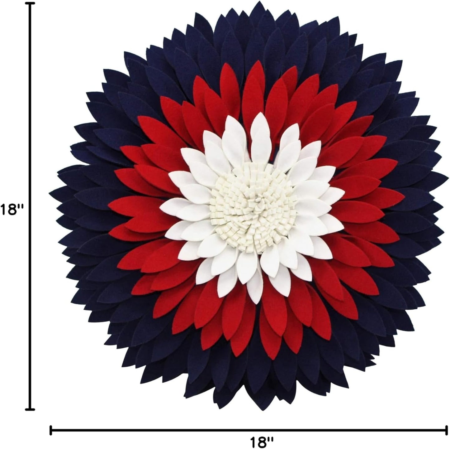 Contempo Lifestyles 3D Daisy Flower Pillow, Sunflower Throw Pillow, 18" Flower, American Flag