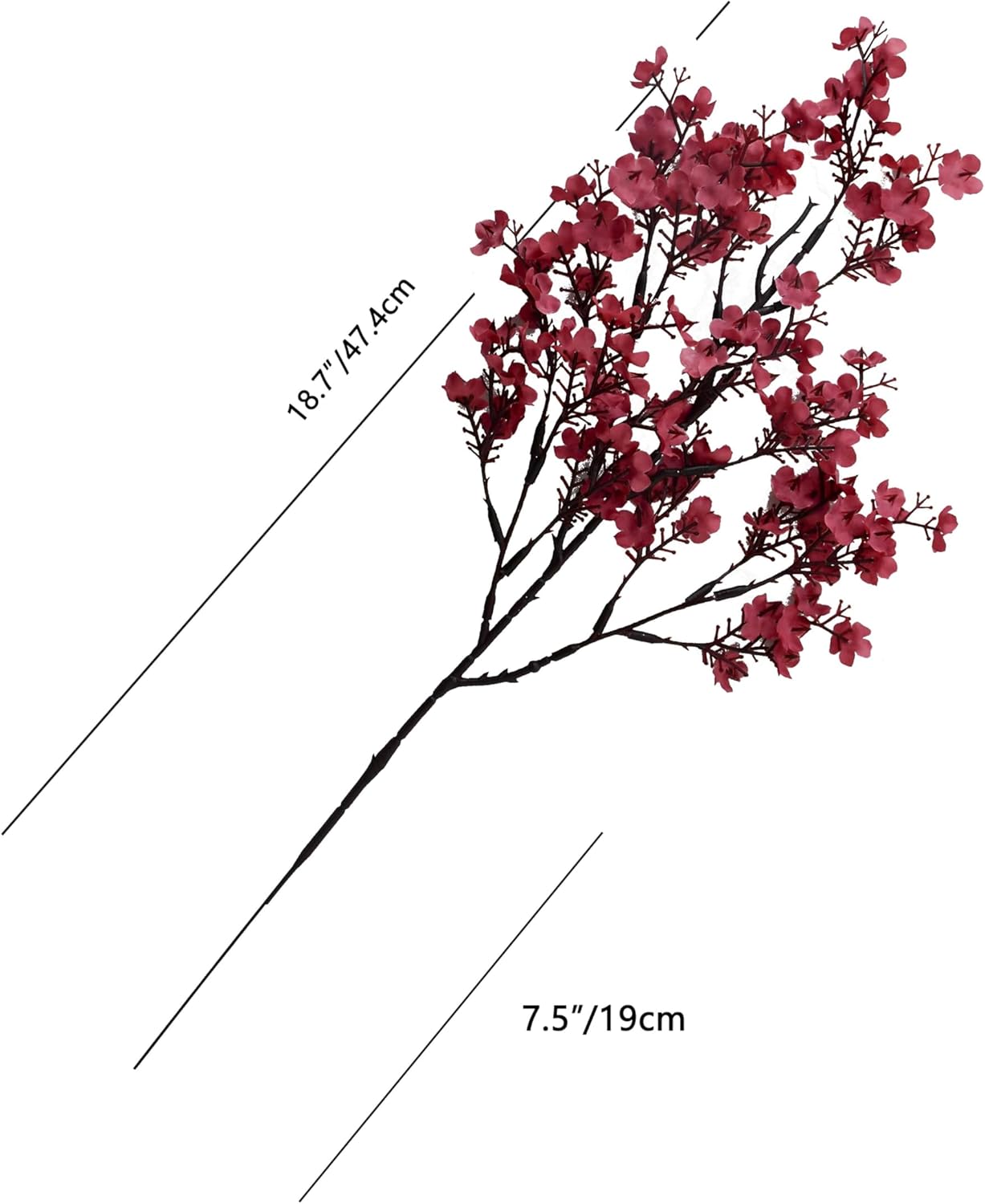 Mandy's Mauve Artificial Baby’s Breath Flowers 6 Bundles Silk Gypsophila with Bendable Stems for Fall Centerpiece Wedding Decor and Table Arrangements