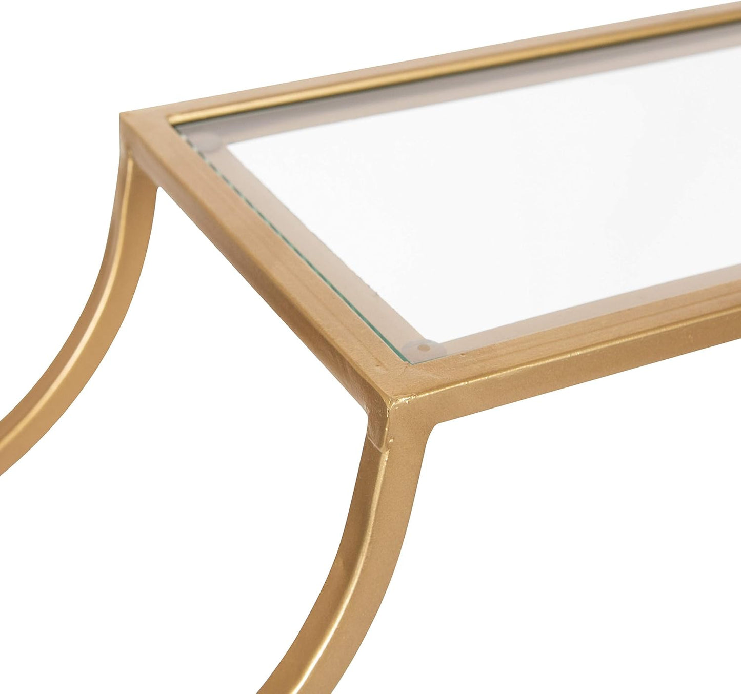 Kate and Laurel Ciel Glam Geometric Wall Shelf, 18 x 24, Gold, Decorative Shelves for Storage and Display