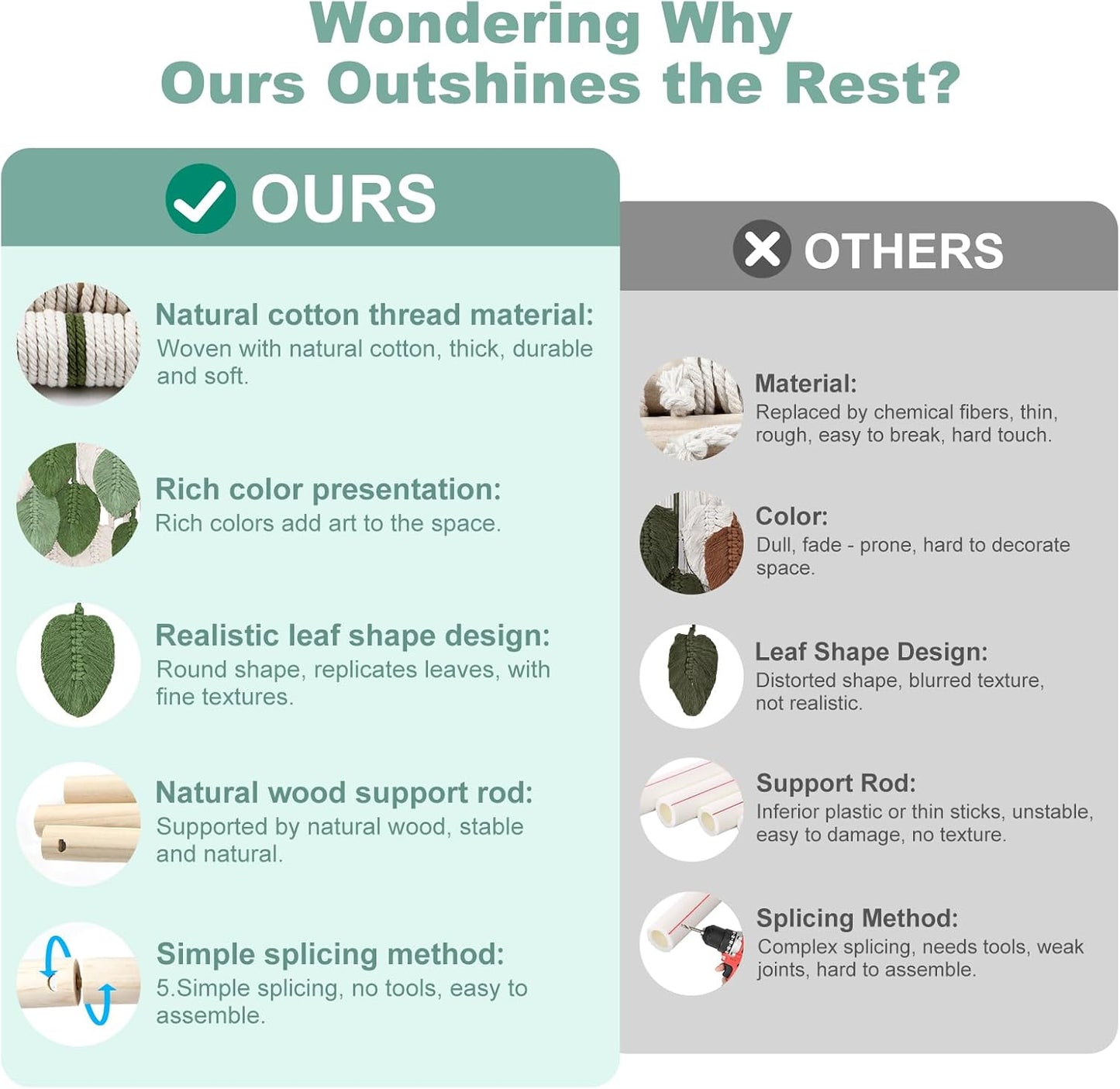 Large Macrame Wall Hanging Handmade Boho Tapestry 43"x32" - Wall Art Decor for Living Room, Bedroom, Wedding (Green)