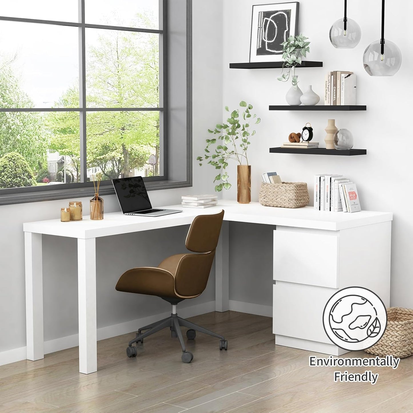 Forbena 24 Inch Long Black Floating Shelves for Wall, Large Wall Shelves for Living Room Decor Bedroom Books, Invisible Wall Mounted Shelves for Bathroom Office Closet TV Shoes - Set of 3