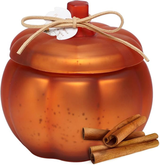 2025 Cinnamon Pumpkin Candle, Pumpkin Fall Candle, Thanksgiving Fall Table Centerpiece, Farmhouse Pumpkins Shaped Candles for Harvest Time Home Decor, 12oz