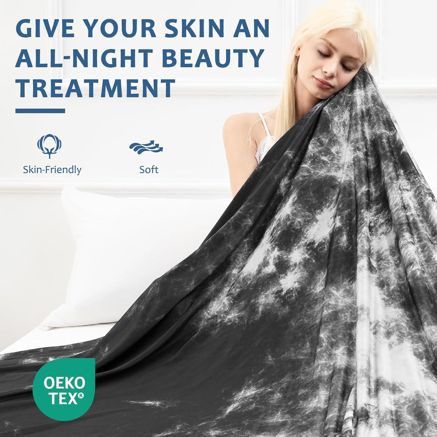 Marchpower Cooling Blanket for Hot Sleepers, Queen Size, Arc-Chill Double-Sided Cooling Fabric Q-Max>0.5, Tie Dye Summer Blanket for Night Sweats