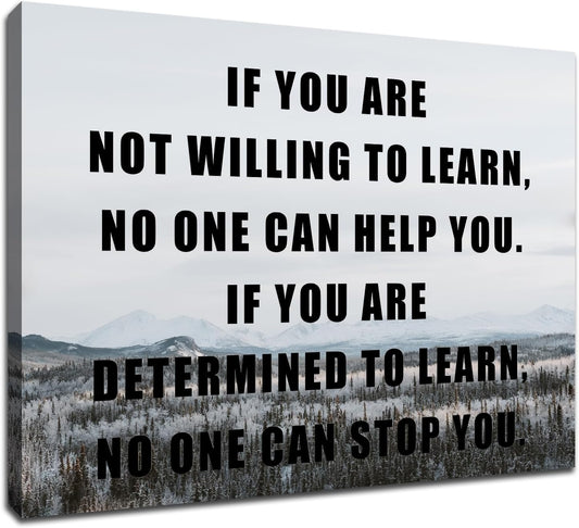 Inspirational Wall Art Positive Sayings Poster Quotes Wall Decoration Motivational Picture Picture Artwork for Livingroom Bedroom Office Wall Decor Framed Art Decoration Ready to Hang [24''Wx 18''H]