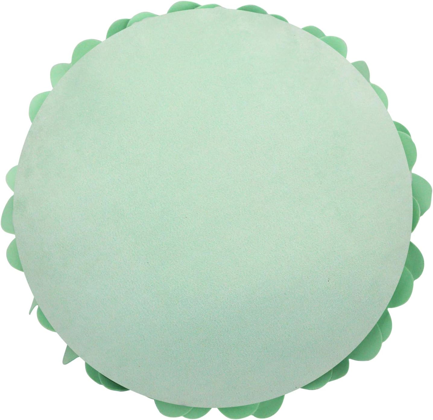 Contempo Lifestyles Flower Pillow – Decorative Pillow 3D Round Throw Pillows for Home Décor – Handmade Sweetheart Flower Pillow for Bed & Couch-Sunflower Pillow - 16 Inch Mint